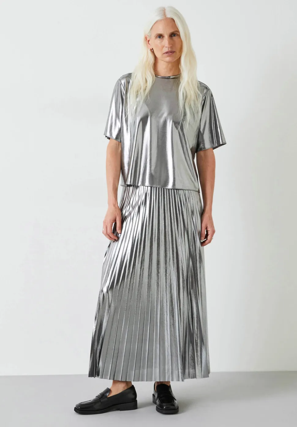 Raven Pleated Maxi Skirt
