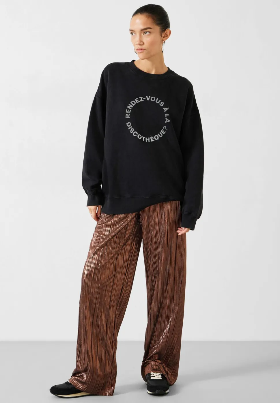 Reva Pleated Wide-Leg Trousers