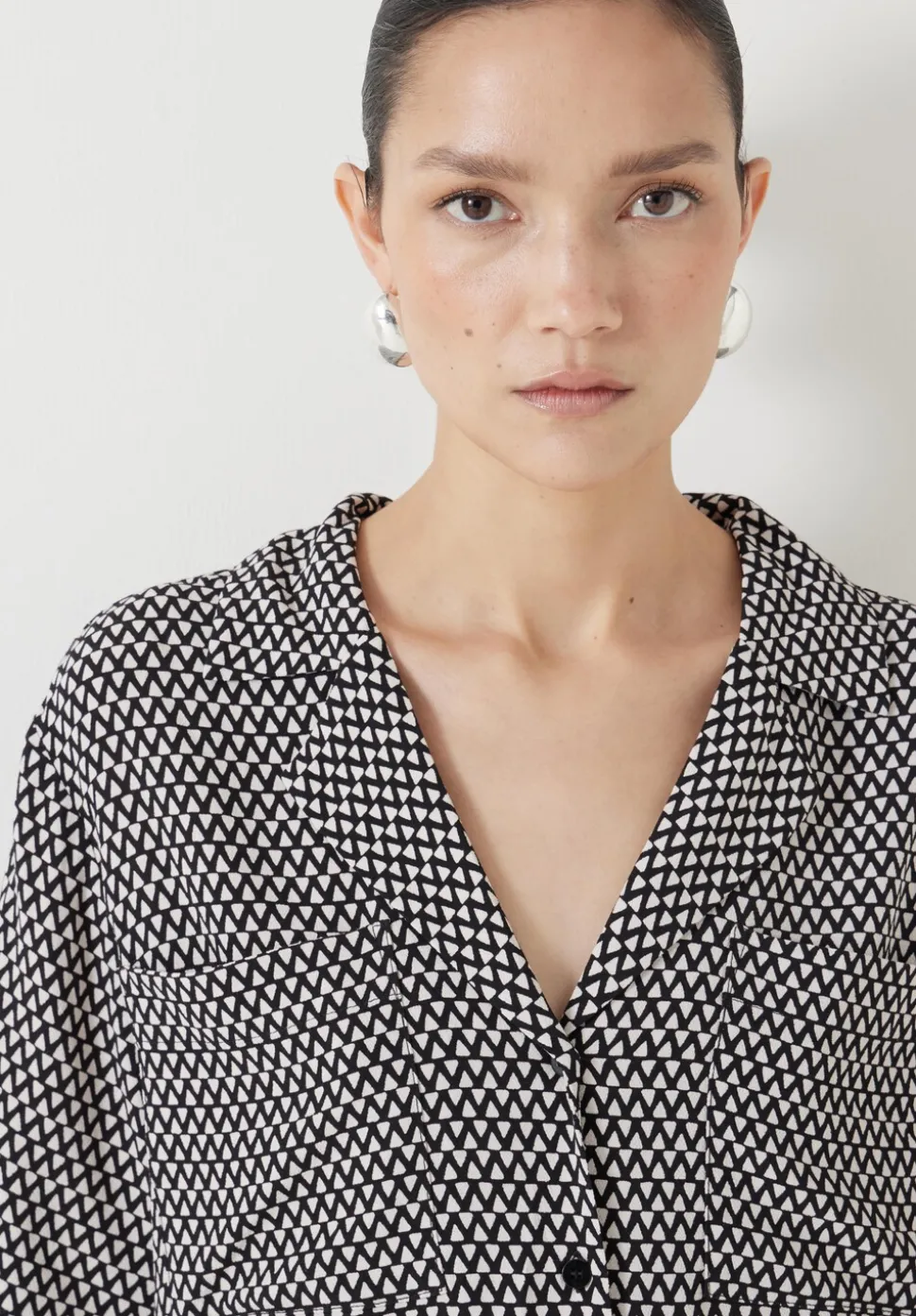 Revere Collar Short Sleeve Shirt