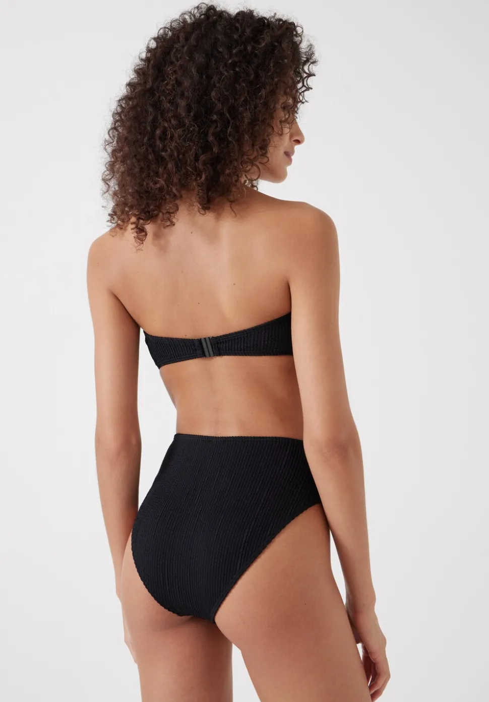 Ring Bandeau Crinkle Bikini Top