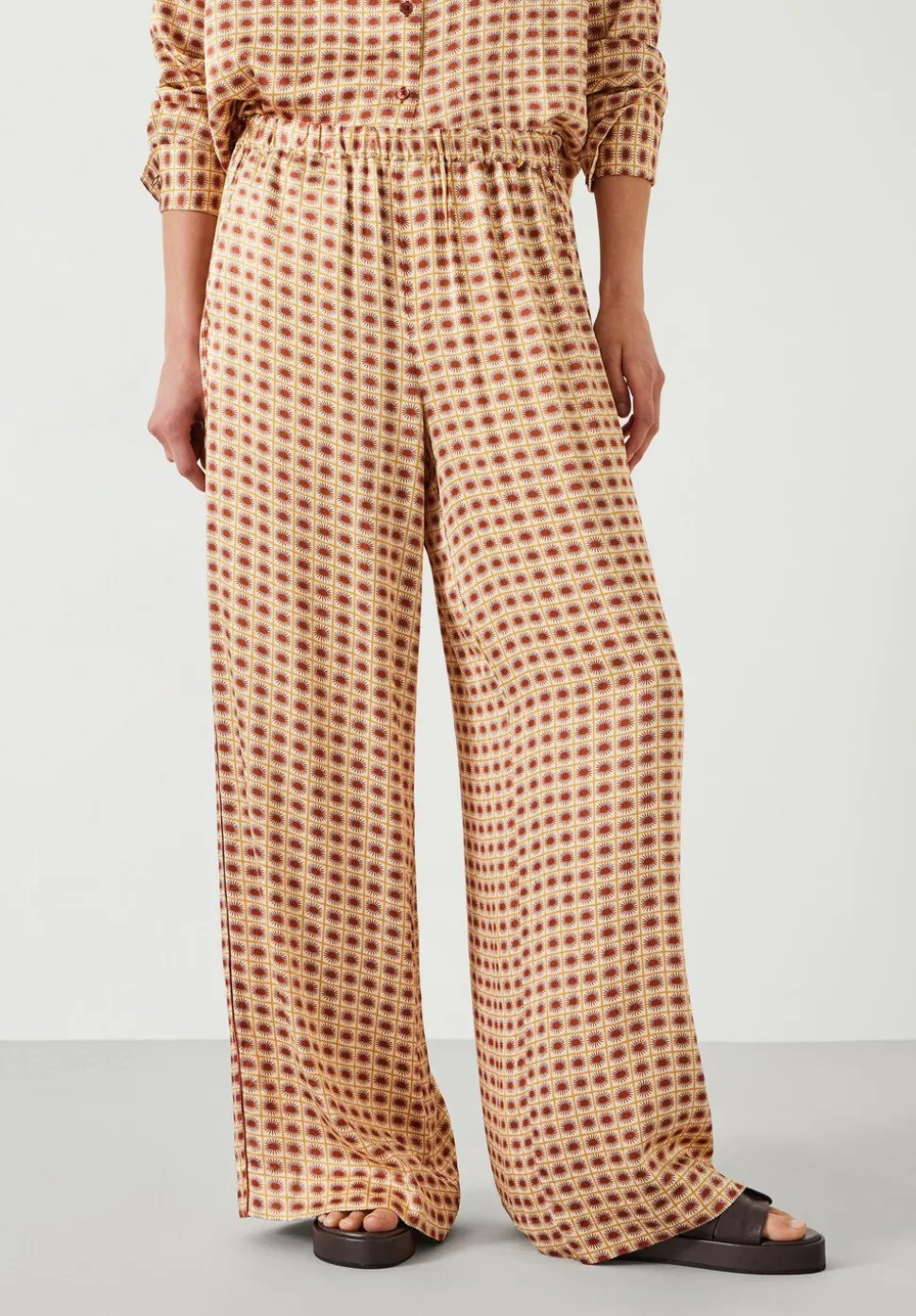 Rita Printed Wide Leg Trousers
