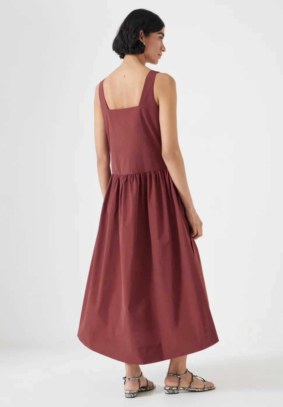 Romi Technical Sleeveless Midi Ballerina Dress