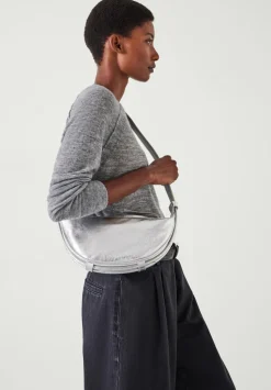 Rory Crescent Leather Crossbody Bag