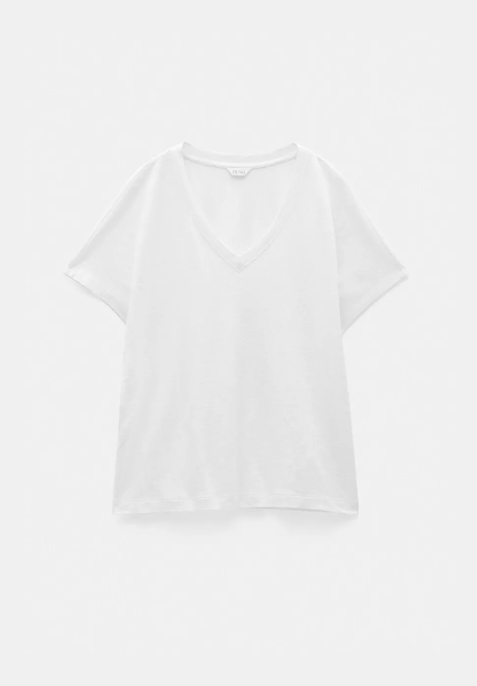 Rosalia Linen Blend V Neck T-Shirt