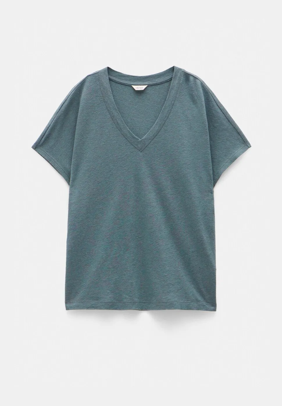 Rosalia Linen Blend V Neck T-Shirt