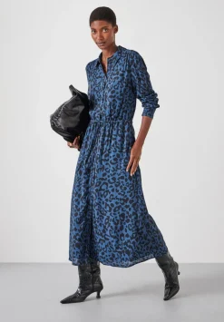 Rosey Leopard Midi Shirt Dress