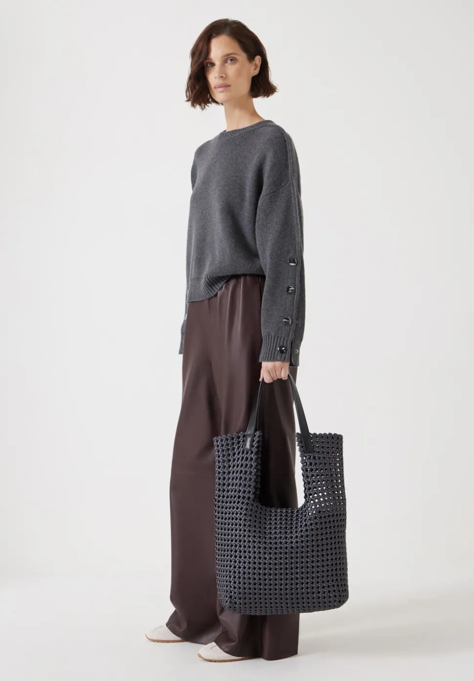 Satin Weave Tote Bag