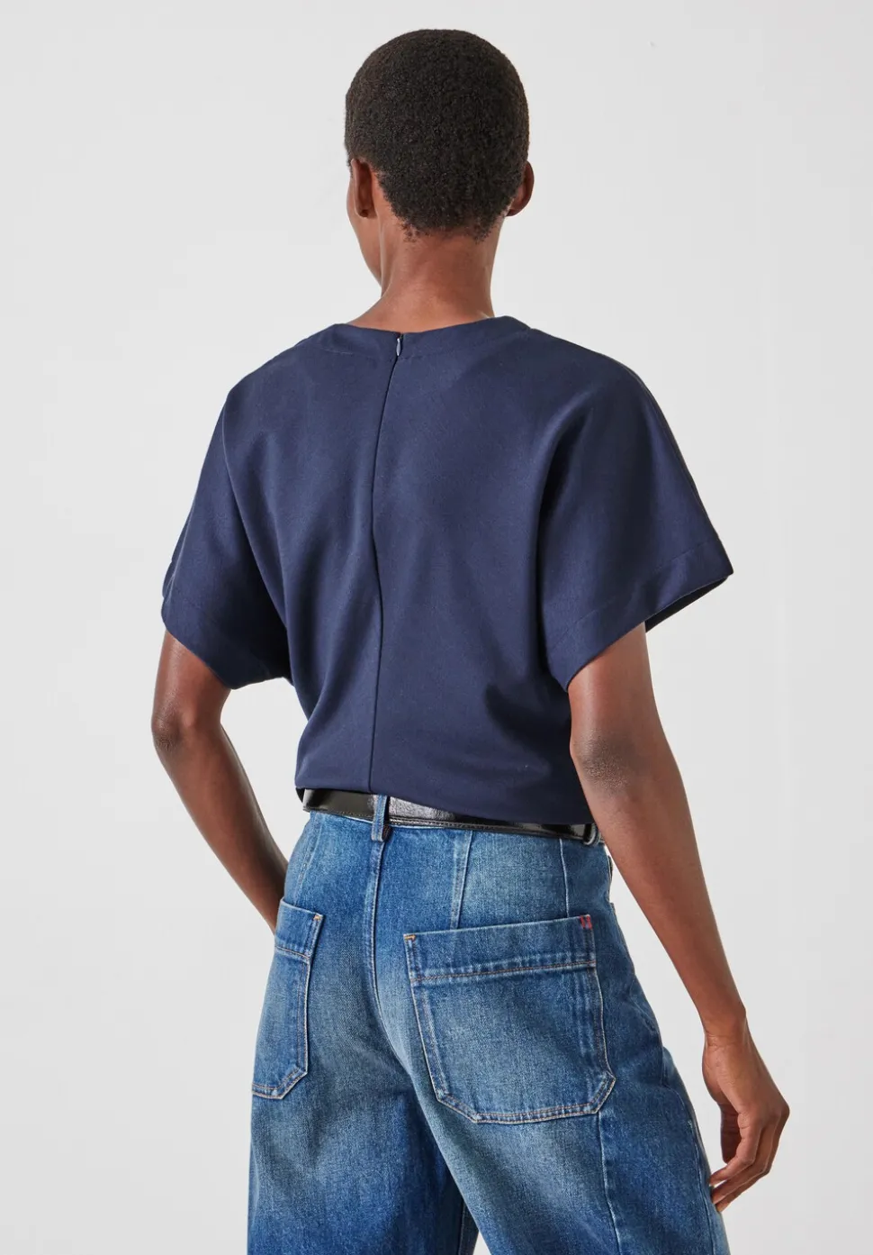 Seam Detail Short Sleeve Top