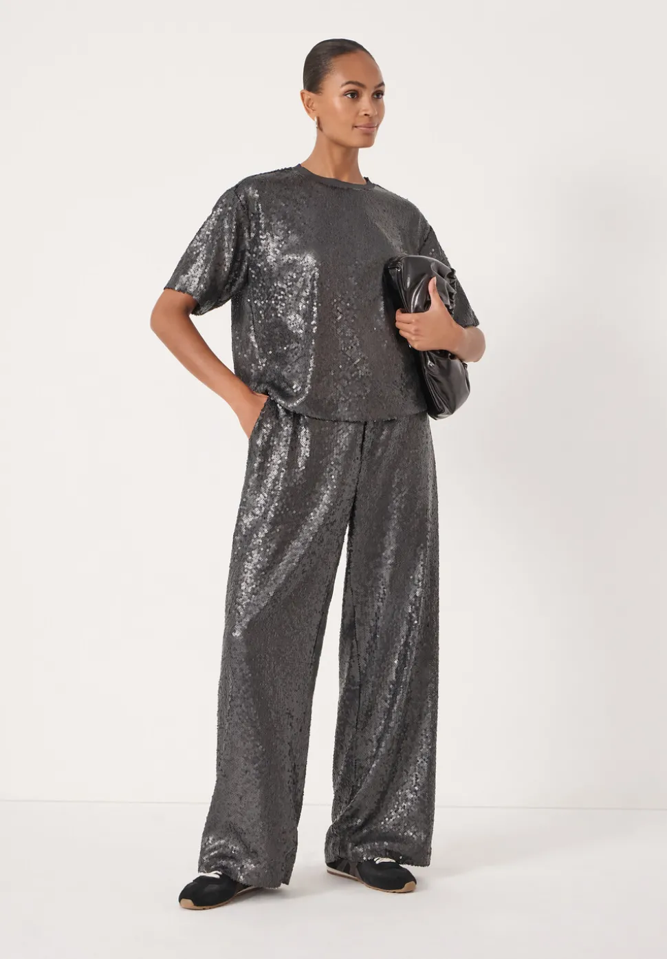 Sequin Wide Leg Trouser