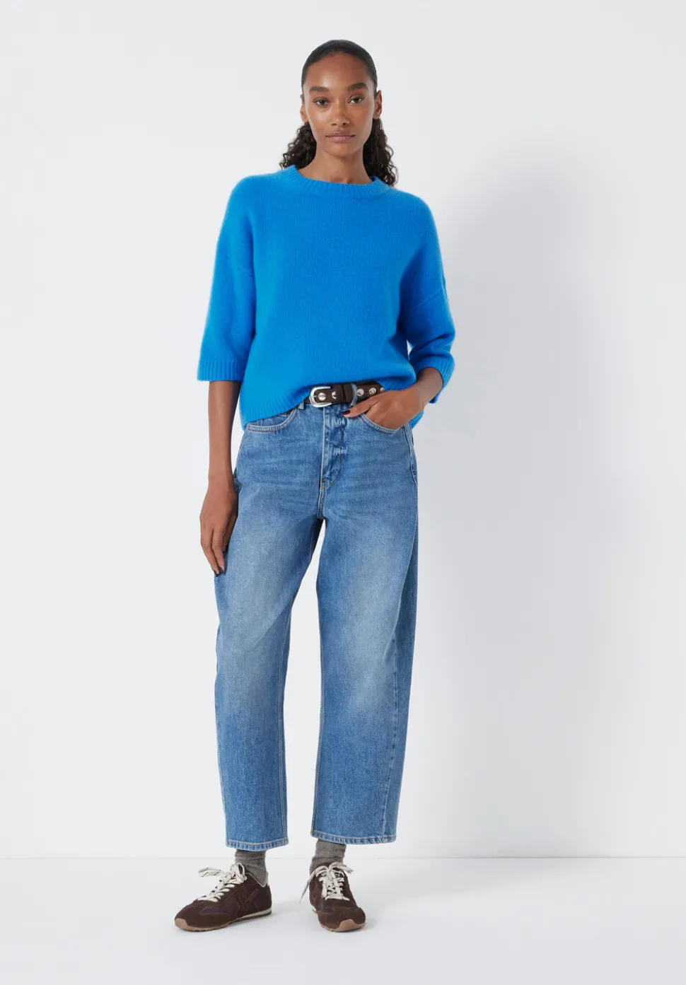 Short Sleeve Chunky Cashmere Tee