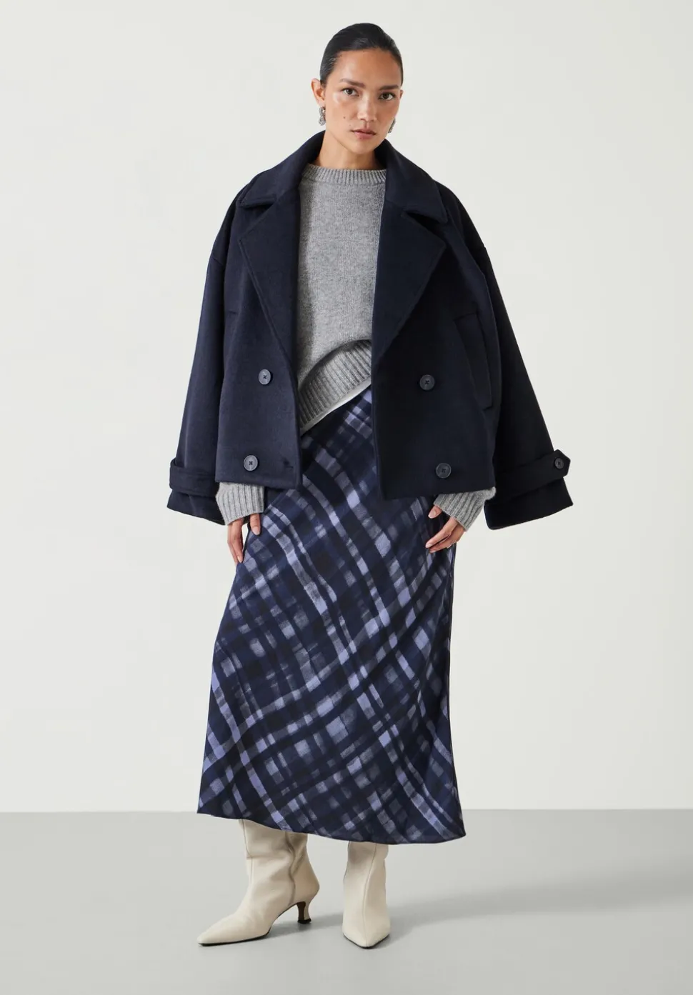 Simone Crepe Midi Skirt