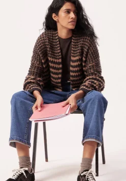 Skye Wool Blend Stripe Cardigan