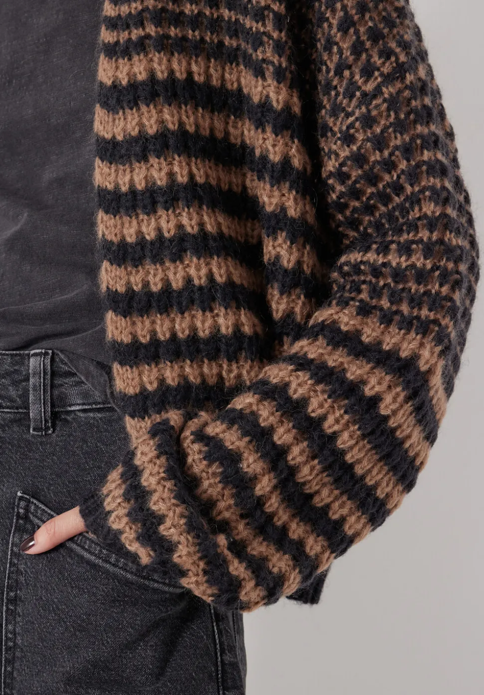 Skye Wool Blend Stripe Cardigan
