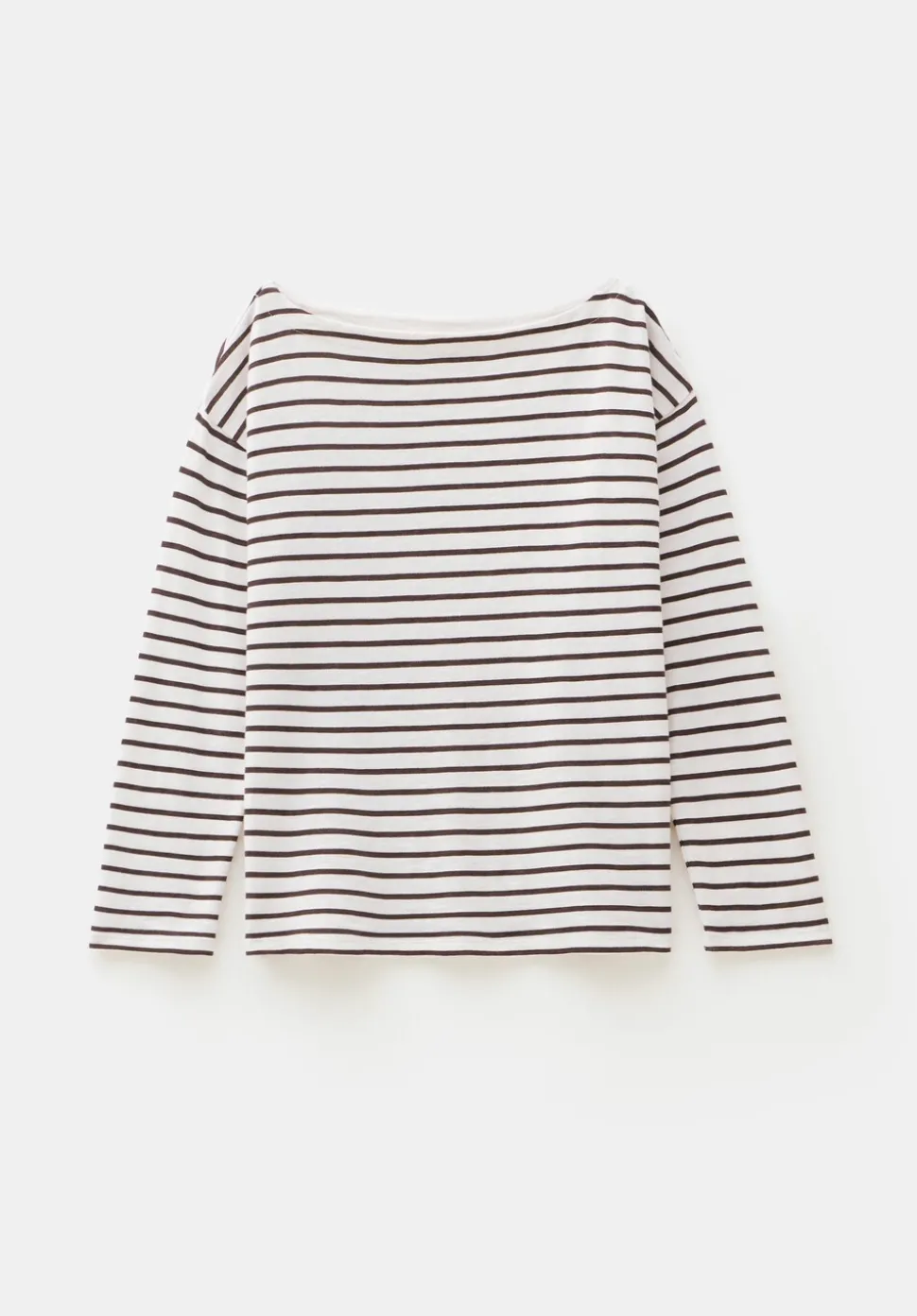 Slash Neck Stripe Top