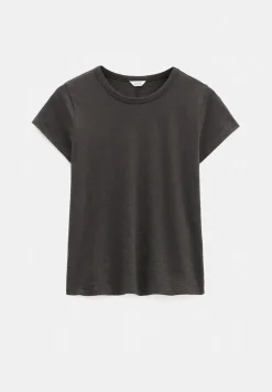 Slim Fit Slub Cotton Crew Neck T-Shirt