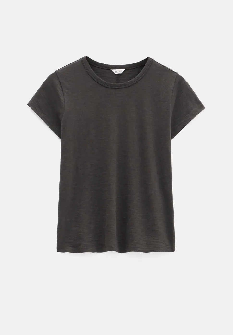 Slim Fit Slub Cotton Crew Neck T-Shirt