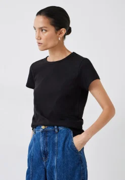 Slim Fit Slub Cotton Crew Neck T-Shirt