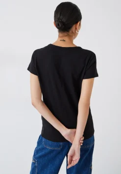 Slim Fit Slub Cotton Crew Neck T-Shirt