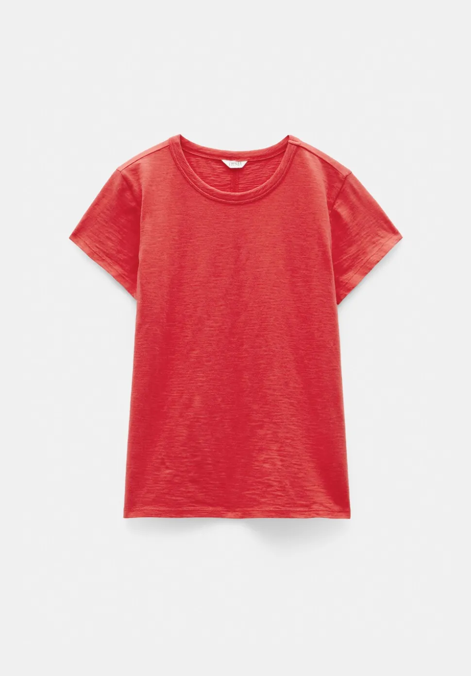 Slim Fit Slub Cotton Crew Neck T-Shirt
