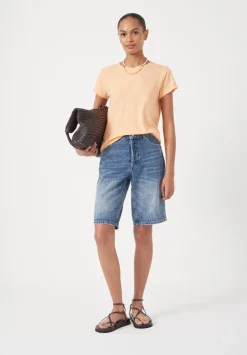Slim Fit Slub Cotton Crew Neck T-Shirt