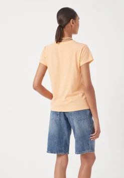 Slim Fit Slub Cotton Crew Neck T-Shirt