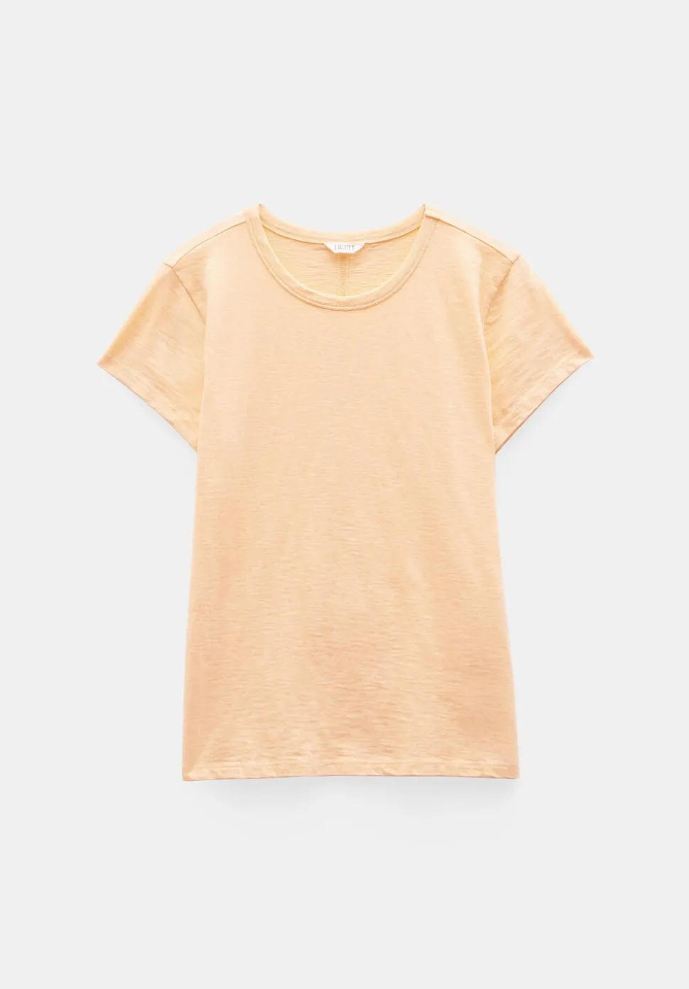 Slim Fit Slub Cotton Crew Neck T-Shirt