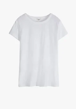 Slim Fit Slub Cotton Crew Neck T-Shirt