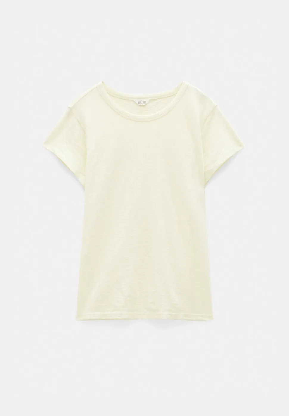 Slim Fit Slub Cotton Crew Neck T-Shirt