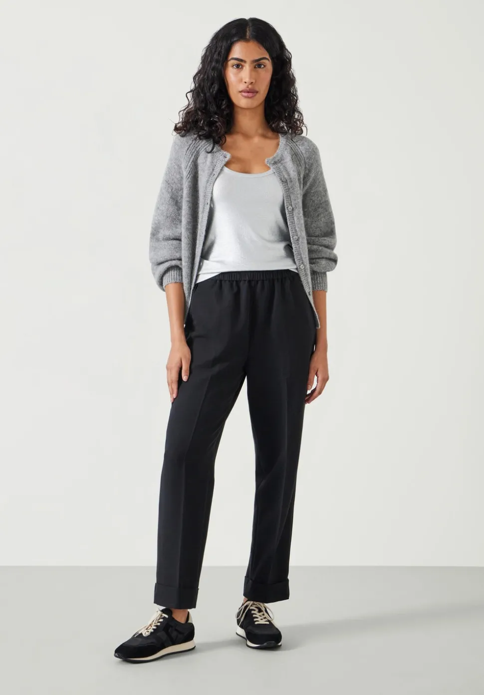 Slim Pull On Suit Trousers