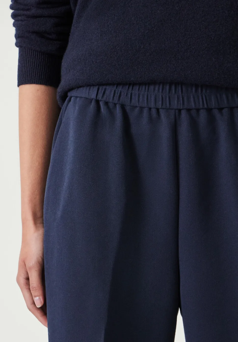 Slim Pull On Suit Trousers