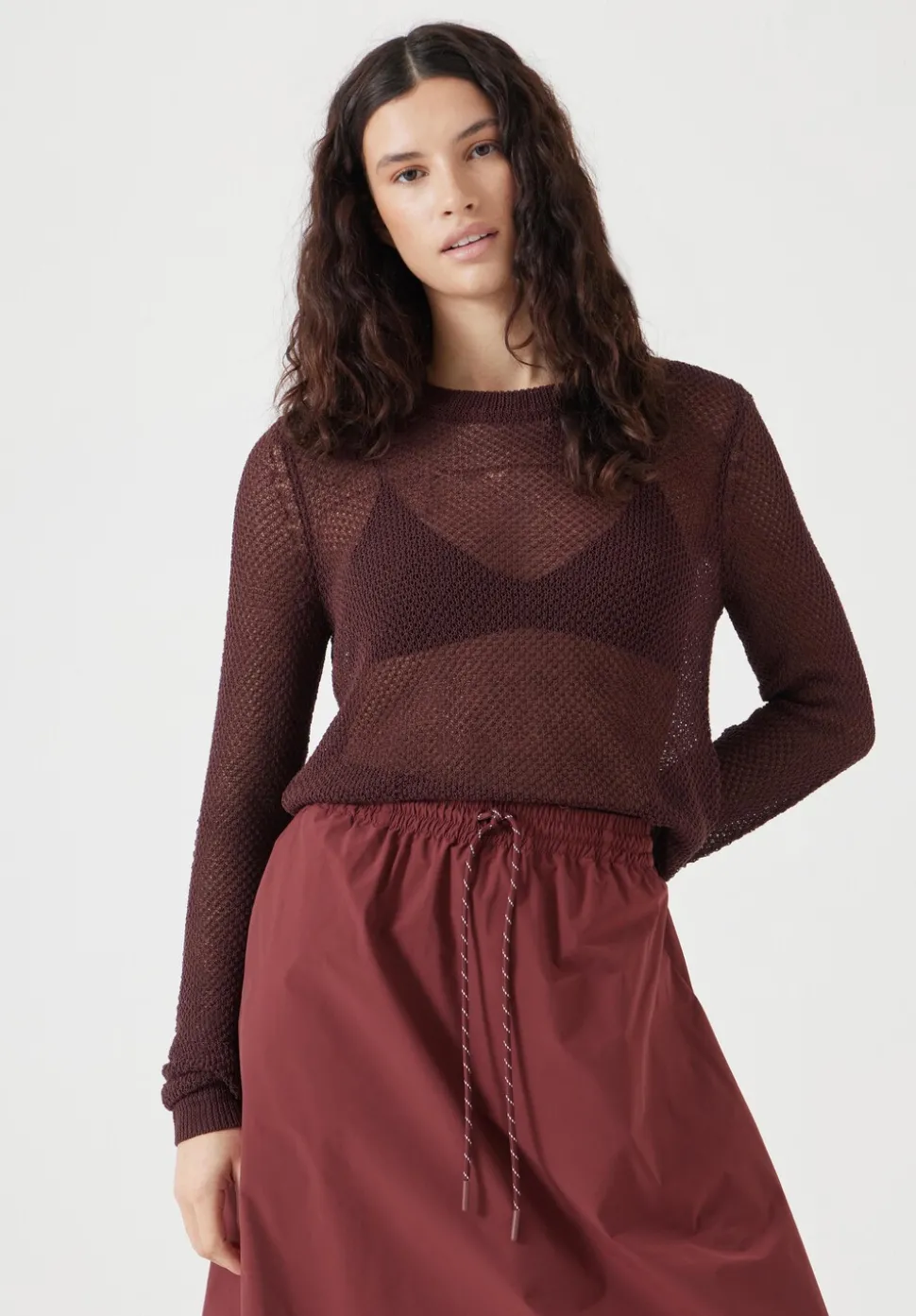 Soft Mesh Knitted Jumper