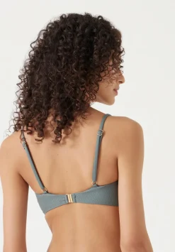 Square Neck Texture Bikini Top