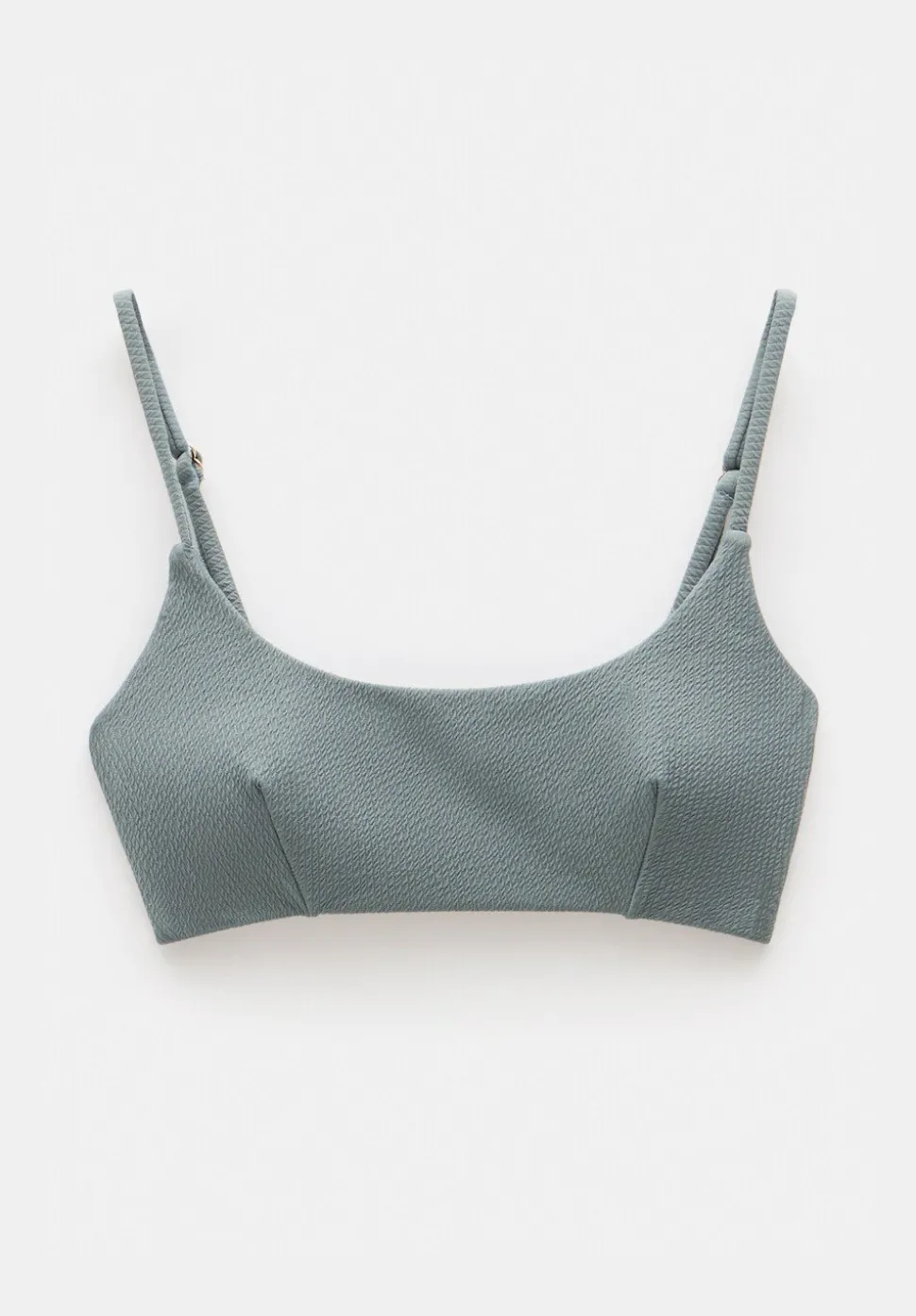 Square Neck Texture Bikini Top