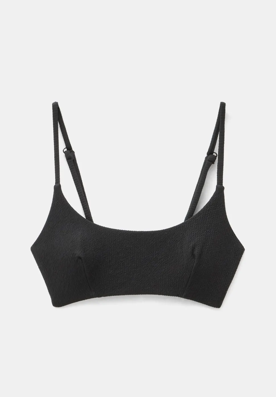 Square Neck Texture Bikini Top