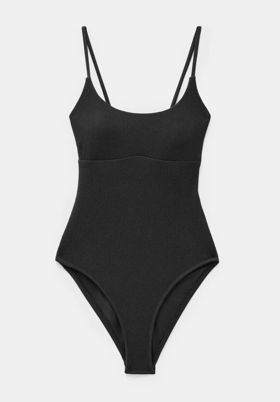Square Neck Texture Swimsuit