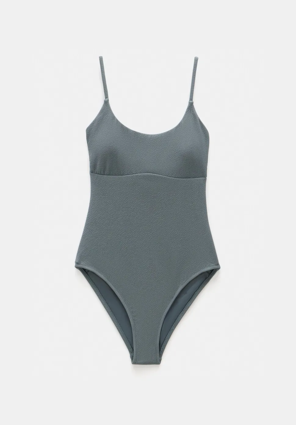 Square Neck Texture Swimsuit