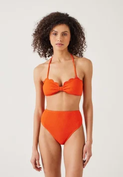 Stella Scallop Crinkle Bandeau Bikini Top