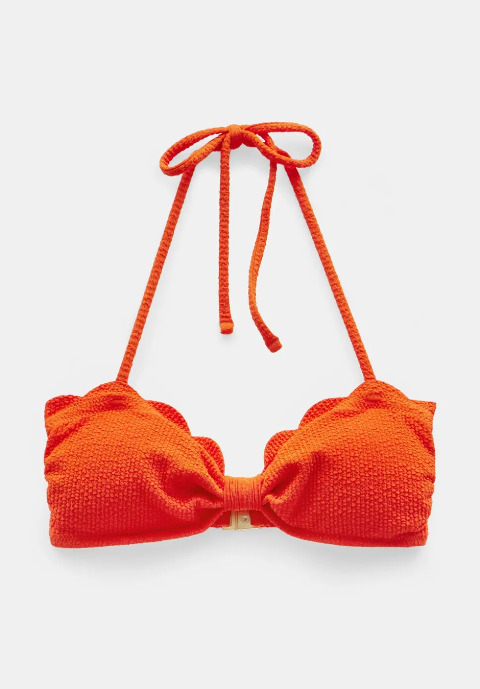 Stella Scallop Crinkle Bandeau Bikini Top