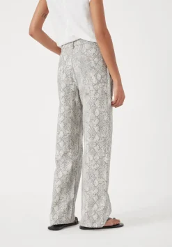 Straight Leg Printed Jeans