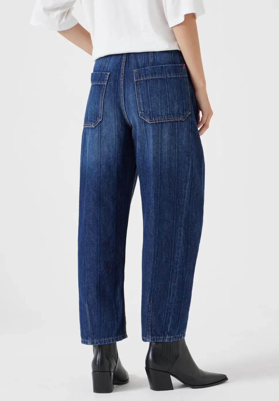 Stripe Barrel Leg Jeans