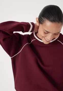 Striped Rib Raglan Sweatshirt