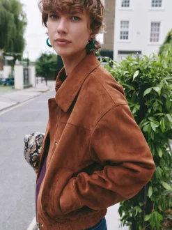 Suede Bomber Jacket