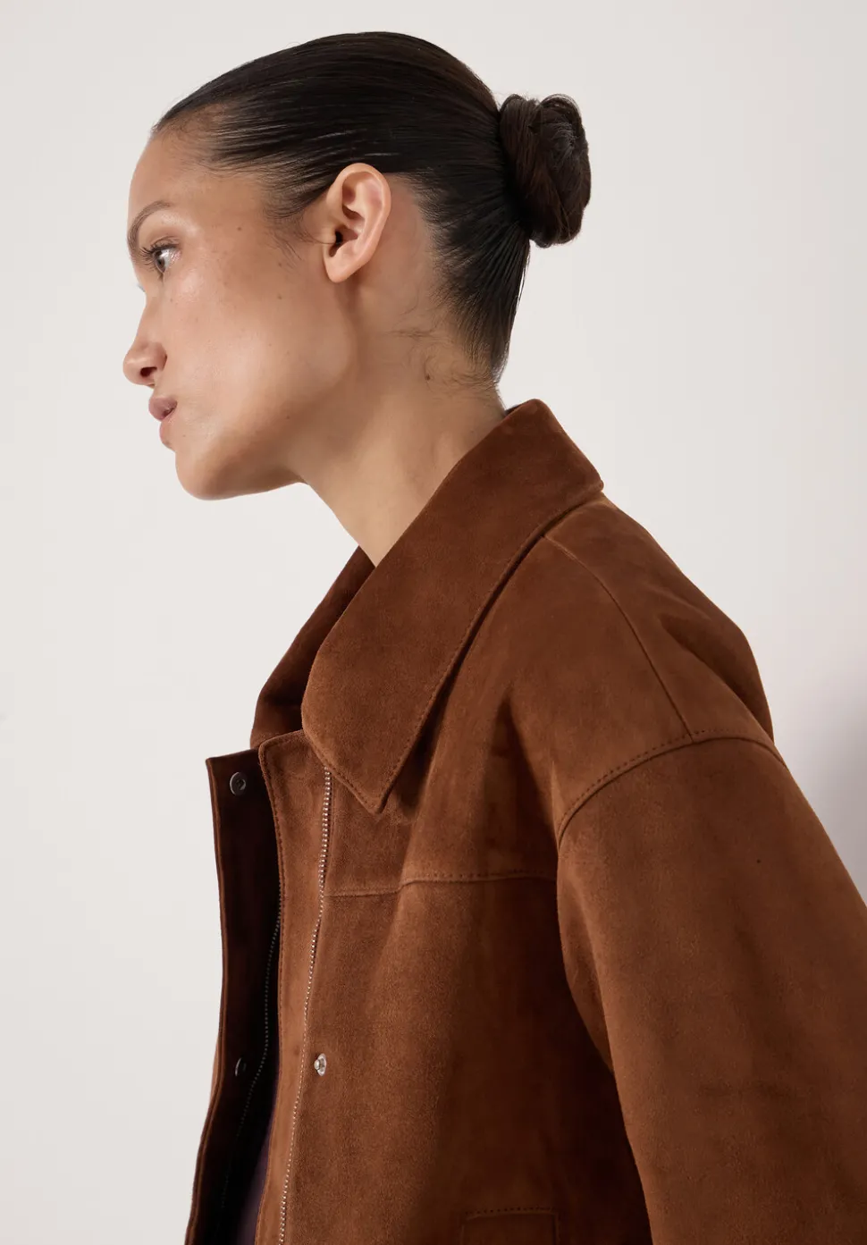 Suede Bomber Jacket