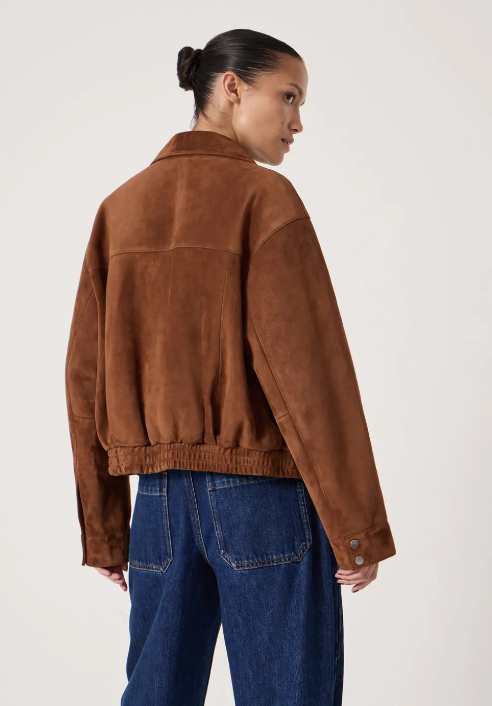 Suede Bomber Jacket