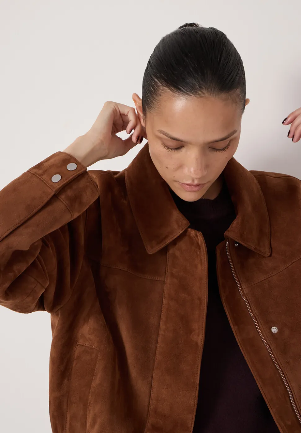 Suede Bomber Jacket