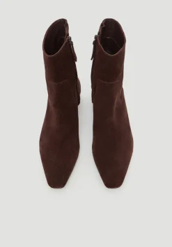 Suede Square-Toe Boots