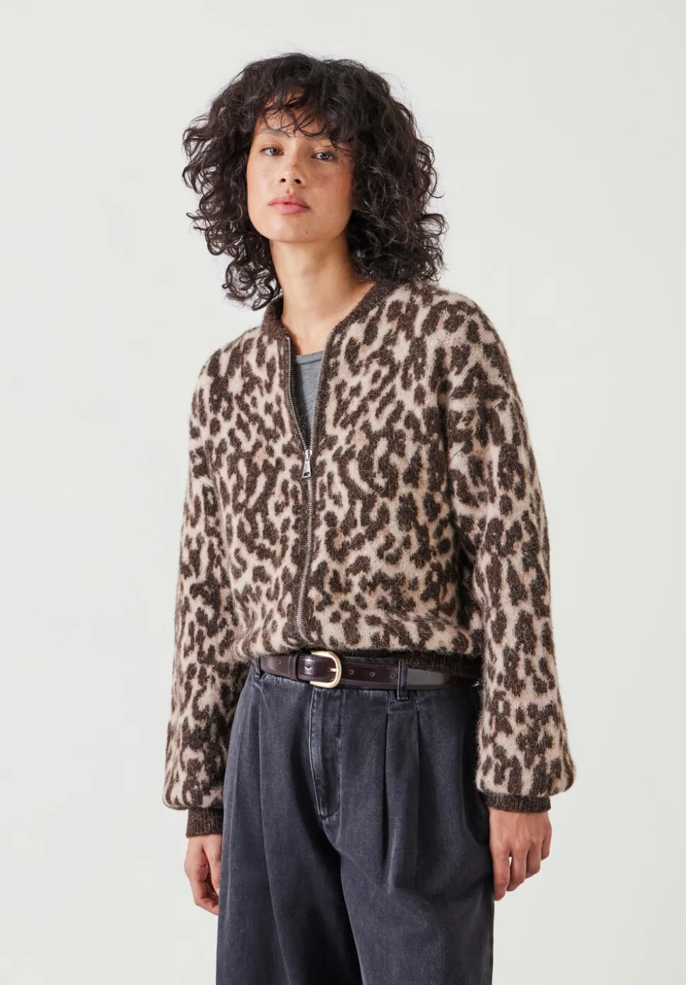 Susie Brushed Animal Bomber Jacket