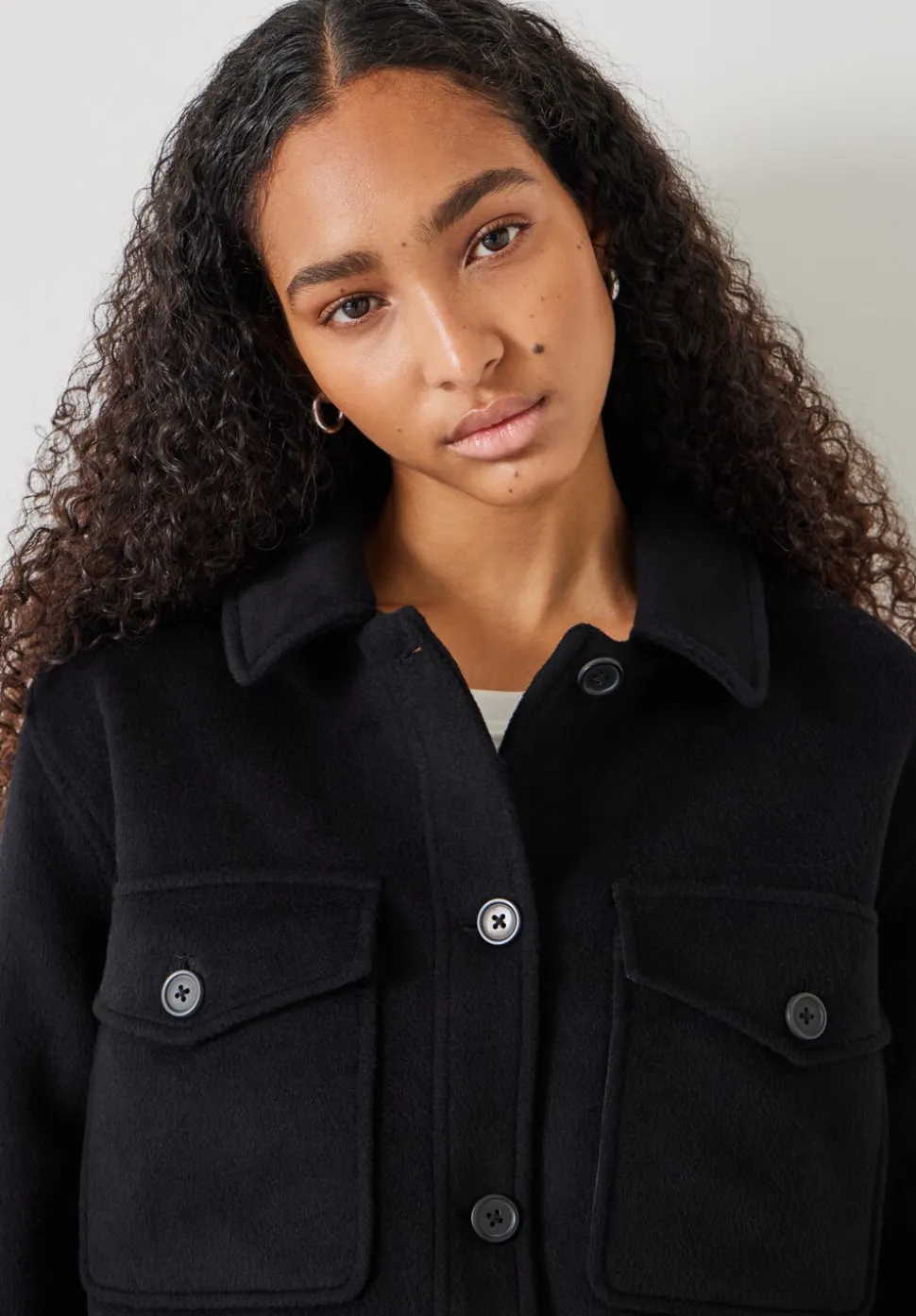 Taylah Relaxed Cropped Wool Jacket