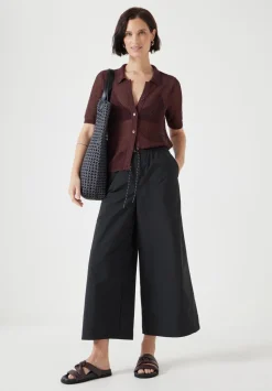 Technical Melissa Wide Leg Cropped Trousers