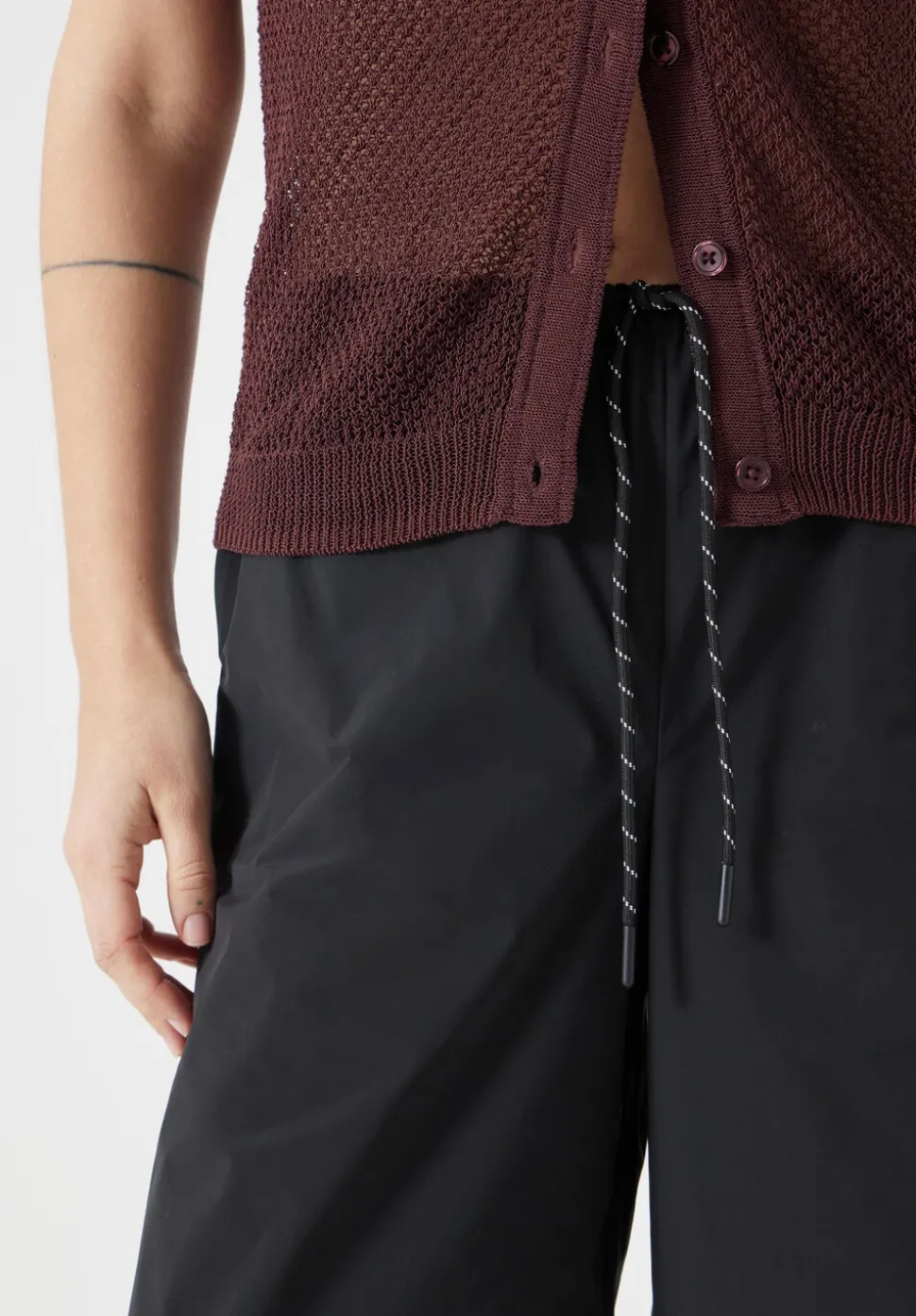 Technical Melissa Wide Leg Cropped Trousers
